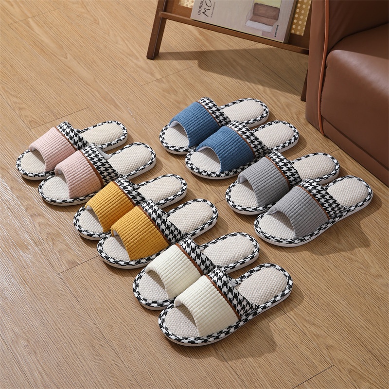 Men Shoes Casual - Four Season Linen House Slippers For