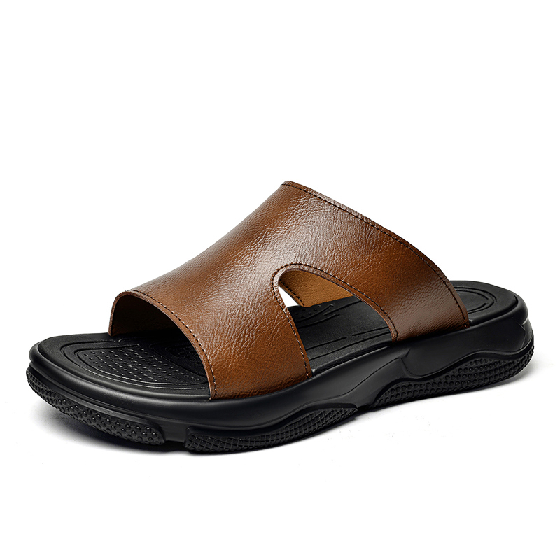 Men's Leather Slide Sandals No - Men'S Shoes Top Brands recension och pris