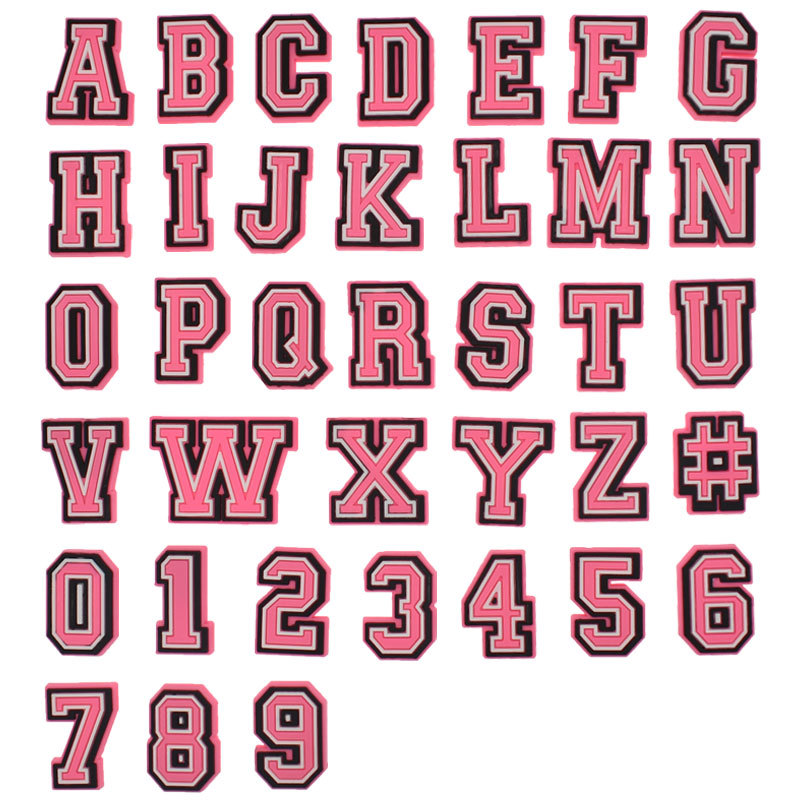 Pink Letter Shoe Charms for Cr - Men Shoes Jeans recension och pris