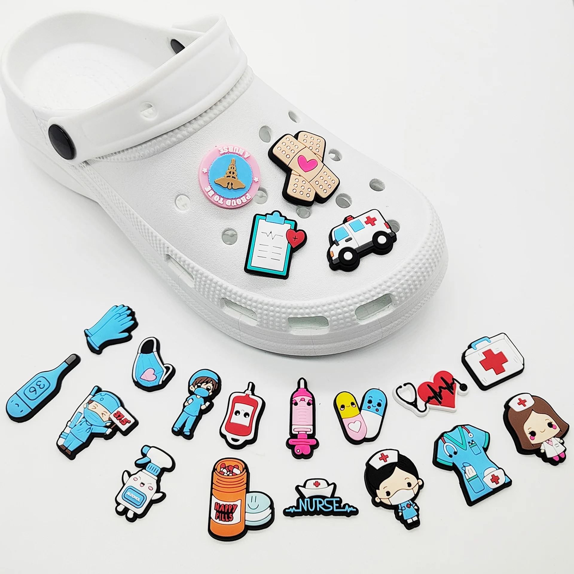 New 1pcs PVC Shoe Charms for C - Men Shoes Jeans recension och pris