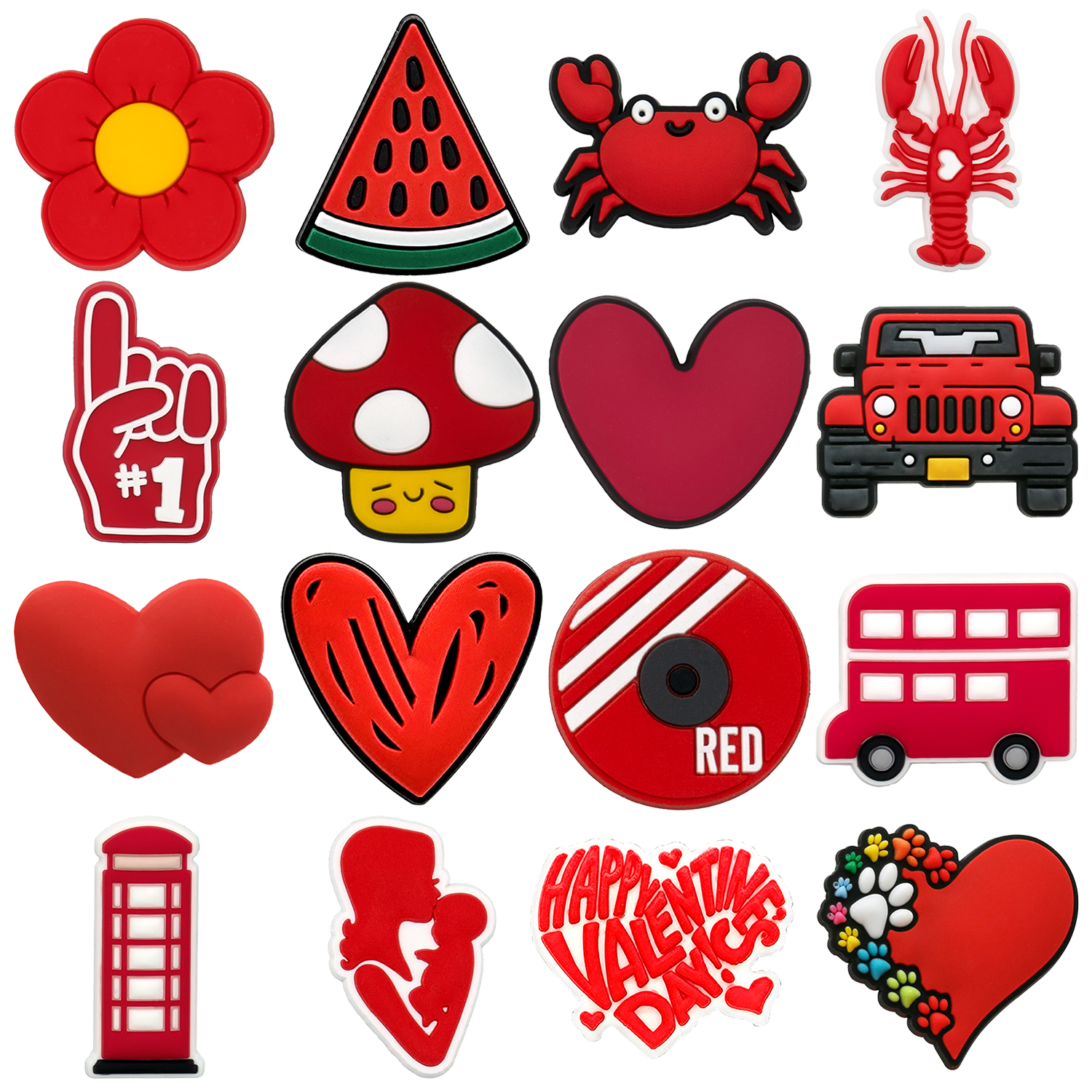 1PCS Red Style Shoe Charms Acc - Men Shoes Jeans recension och pris