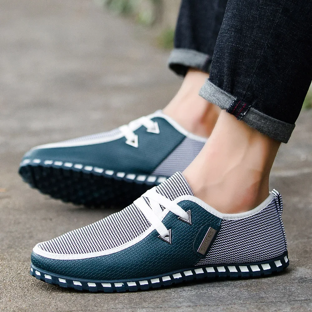 Splicing Men Casual Leather Sh - Men Shoes Type recension och pris