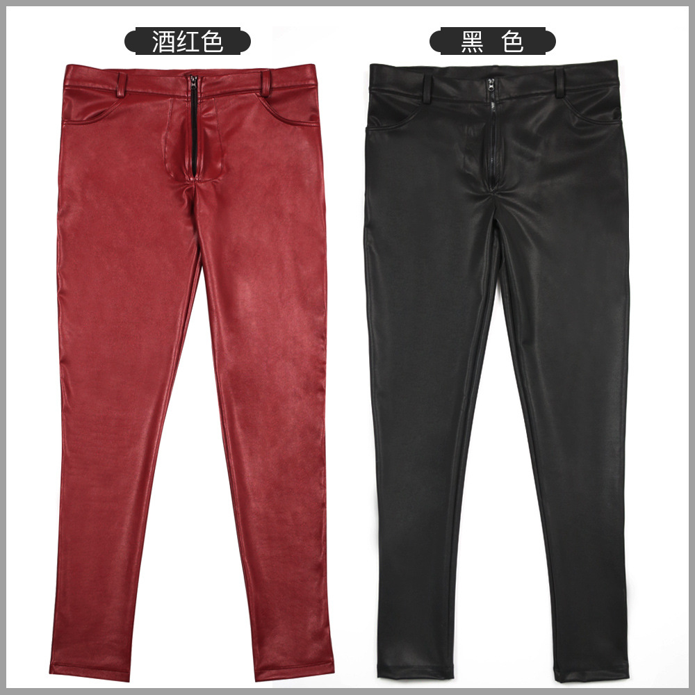 Men's PU Leather Skinny Jeans  - Men Shoes Jeans recension och pris