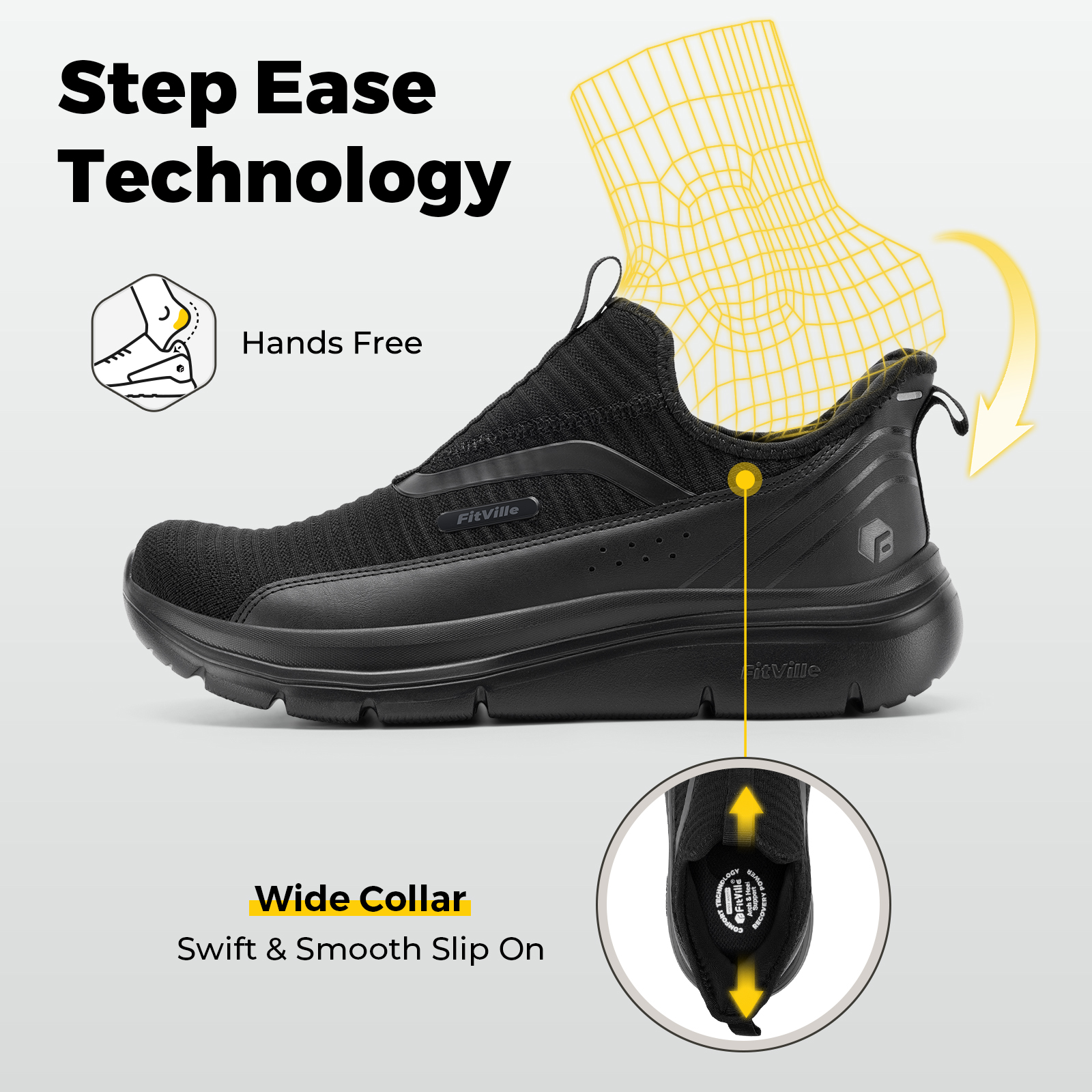 Fitville Wide Men's Shoes Fitn - Men'S Shoes For Plantar Fasciitis recension och pris