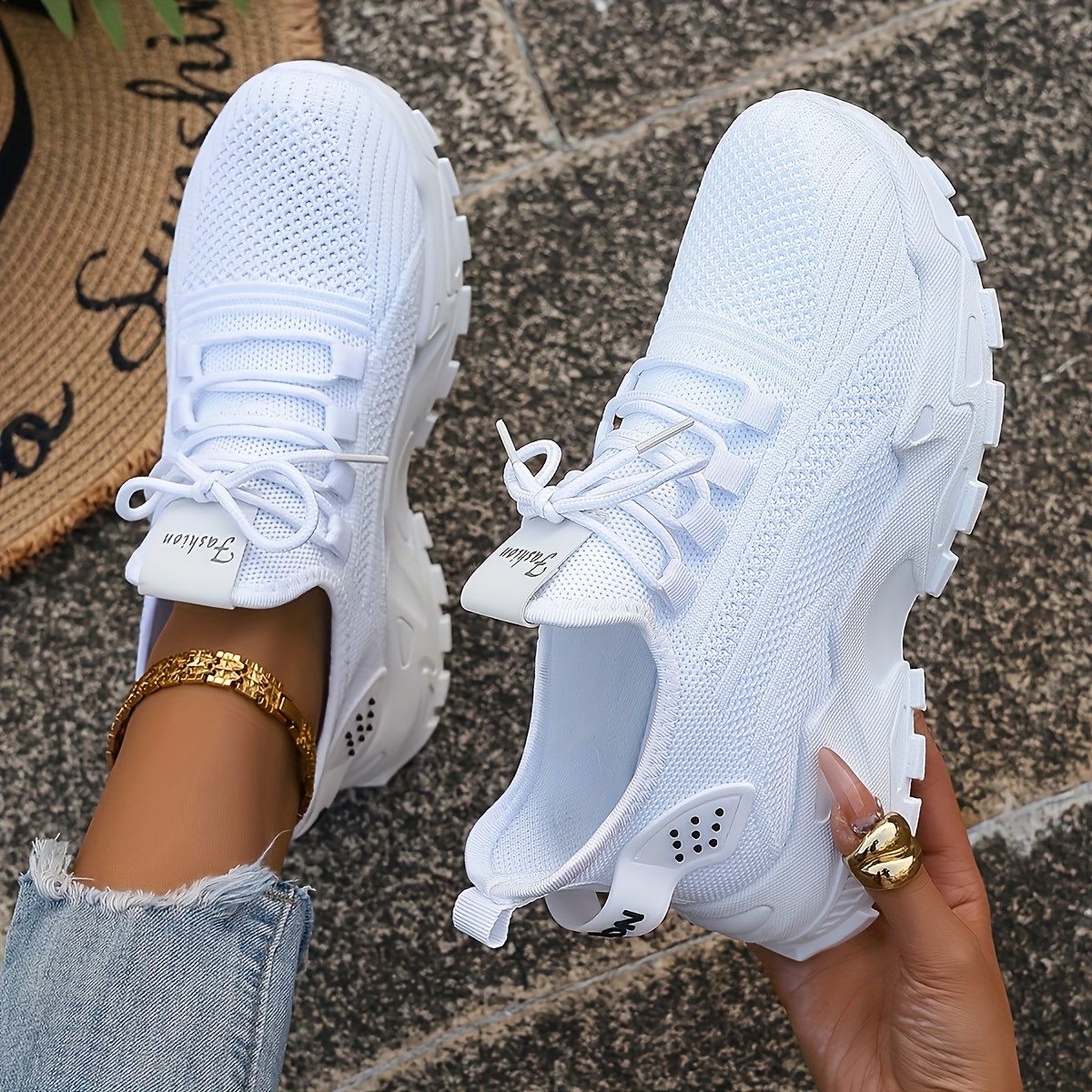 Breathable Knit Sneakers Fashi - Men Shoes Type recension och pris