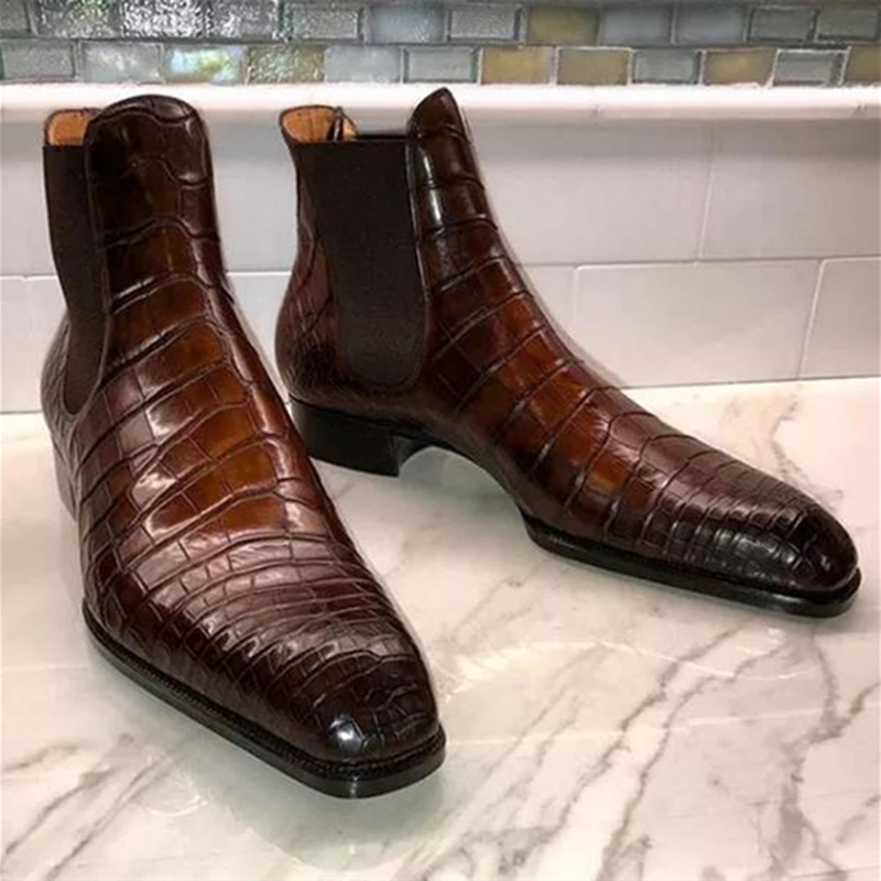 New Brown Chelsea Boots for Me - Men Shoes Red Bottom recension och pris