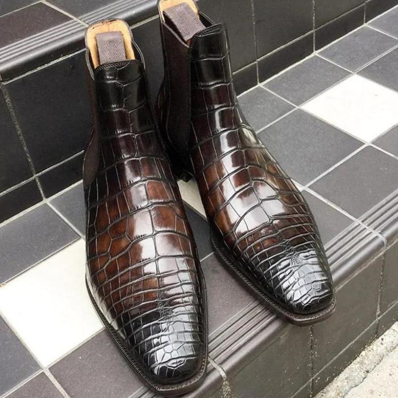New Brown Chelsea Boots for Me - Men Shoes Red Bottom recension och pris
