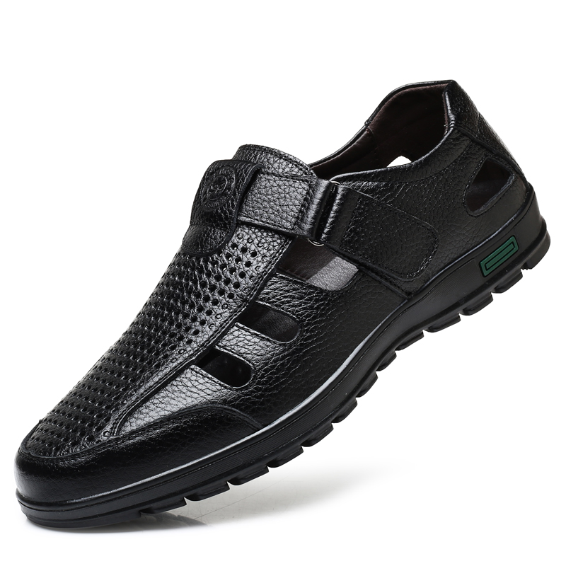 Men's Genuine Leather Sandals  - Men Shoes Eu To Us Size recension och pris