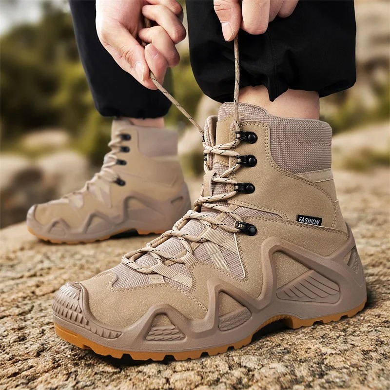 Men Tactical Boots Lace Up Bra - Men'S Shoes Hiking recension och pris