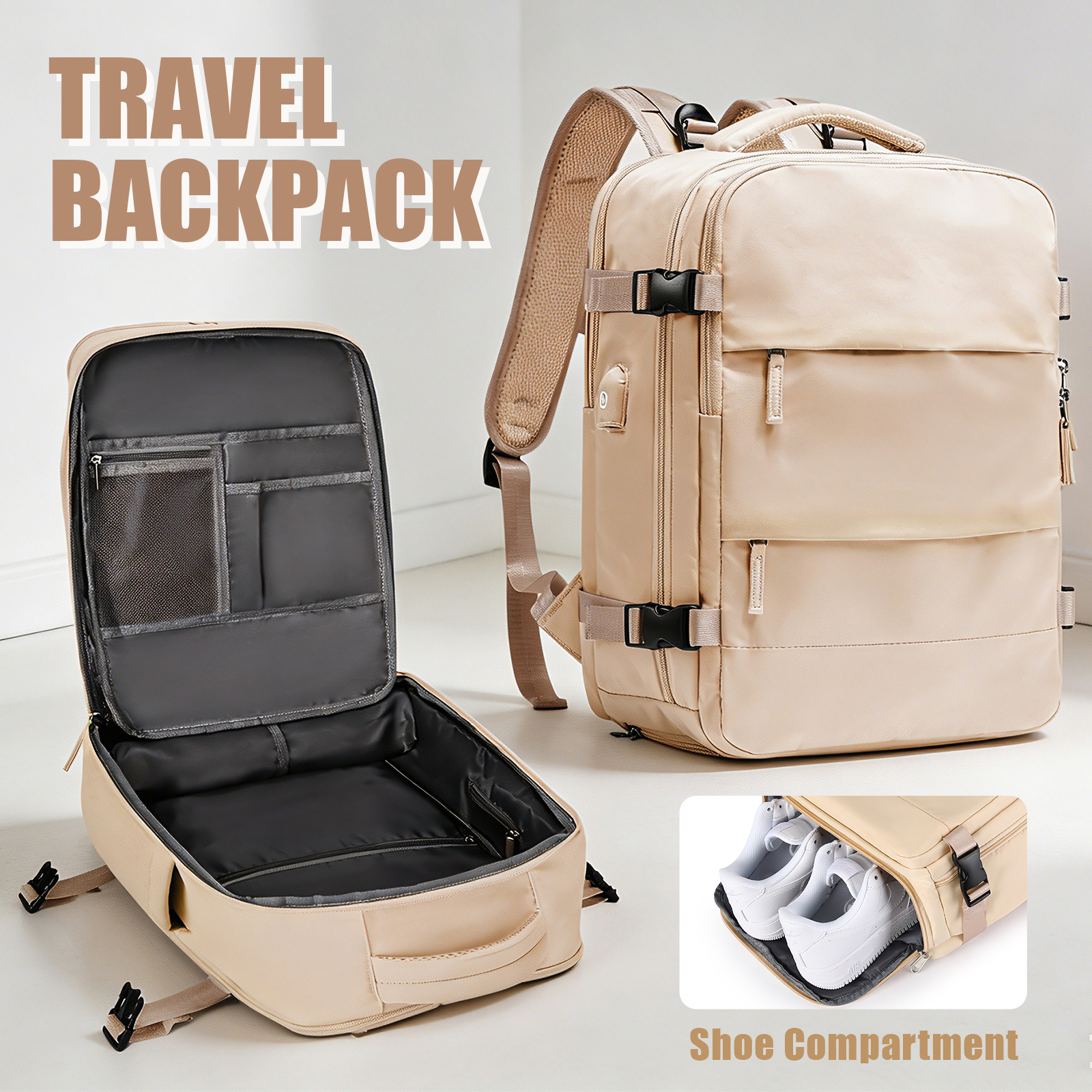 Large Travel Backpack for Men  - Men Shoes Casual recension och pris