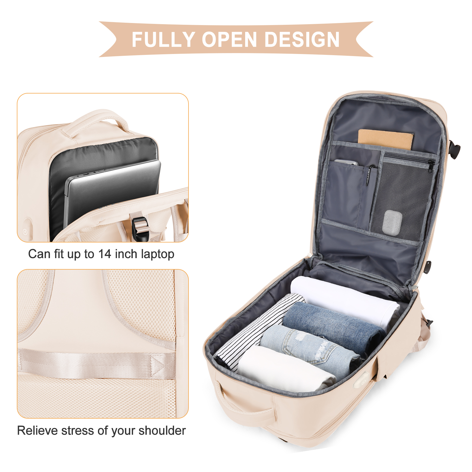 Large Travel Backpack for Men  - Men Shoes Casual recension och pris