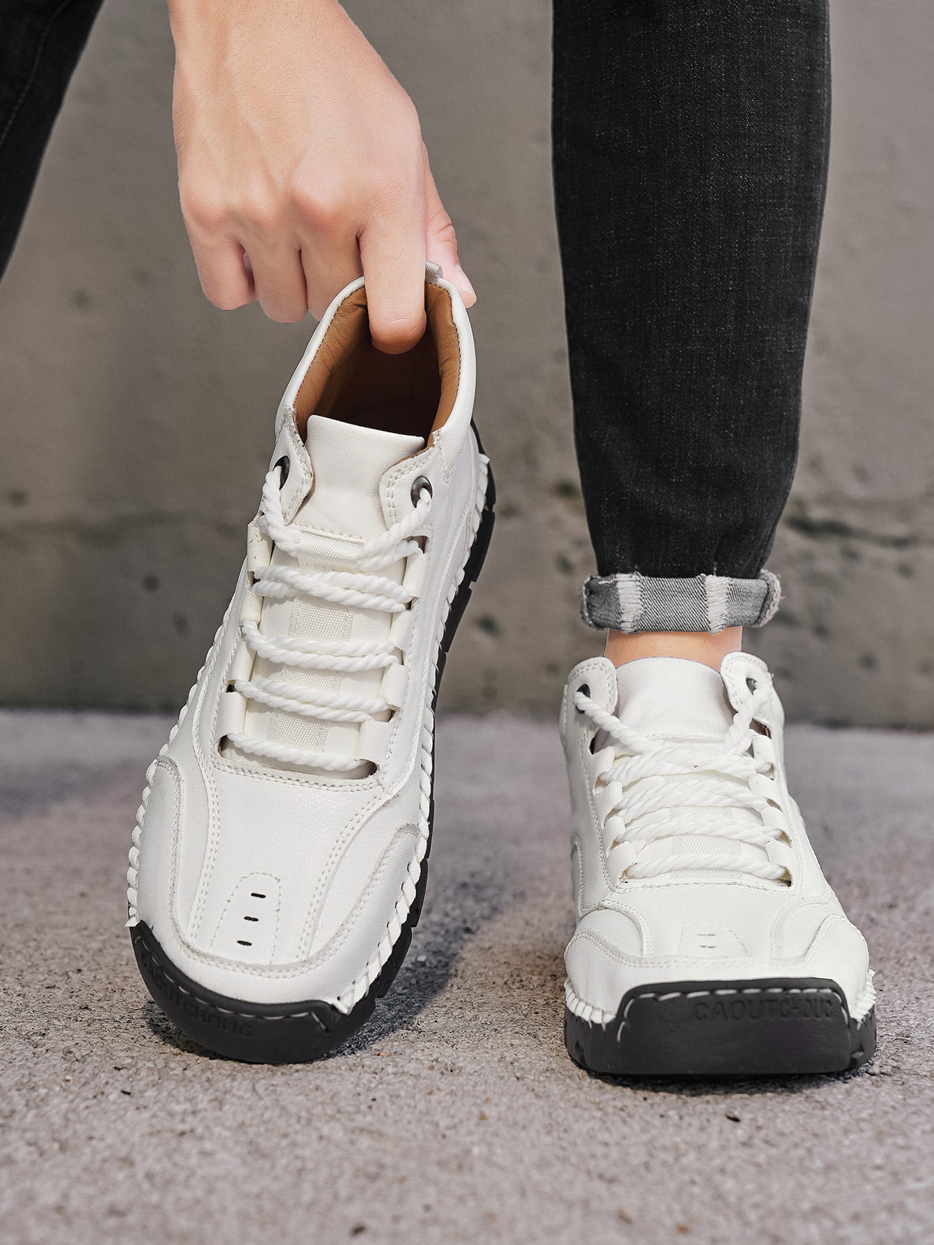 Men's Handmade Mid-Top Casual  - Men'S Shoes Hiking recension och pris