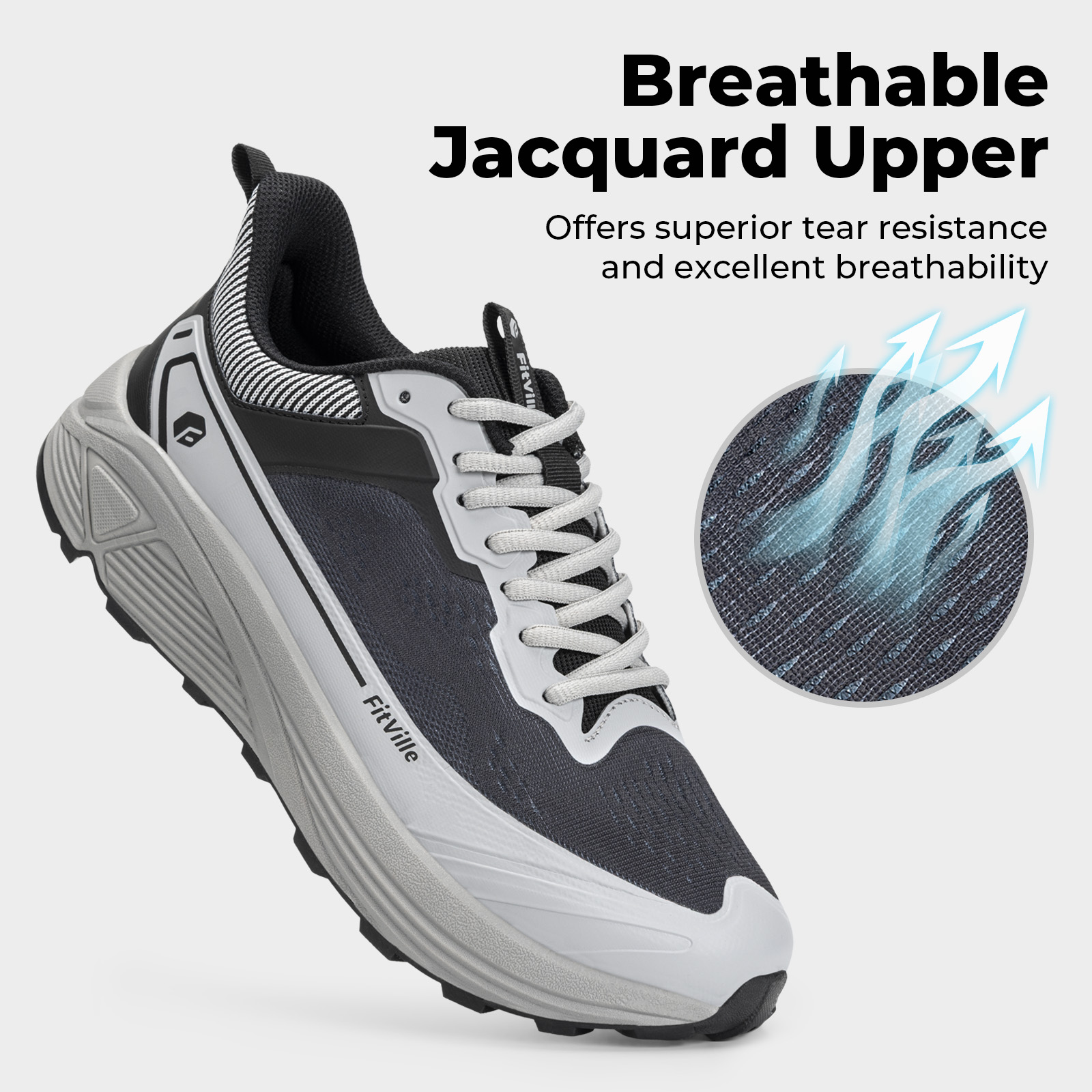 FitVille Wide Sports Shoes Wea - Men'S Shoes For Plantar Fasciitis recension och pris