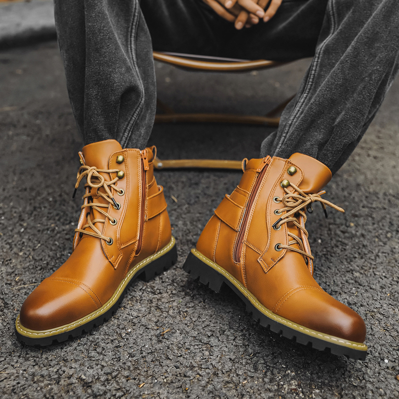 Quality Men Leather Boots Meta - Men Shoes Type recension och pris