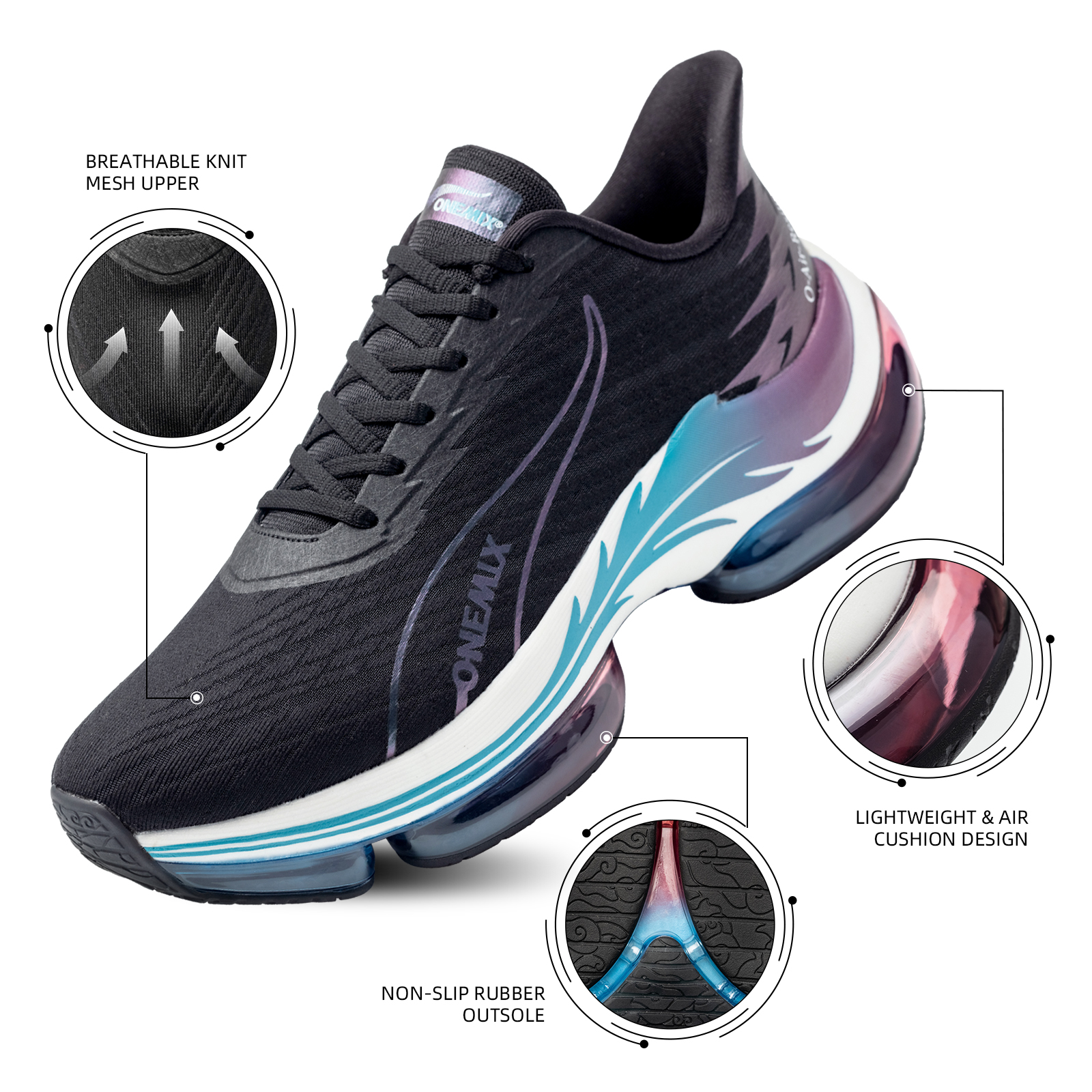 ONEMIX Men's Running Shoes Air - Men Shoes Eu To Us Size recension och pris