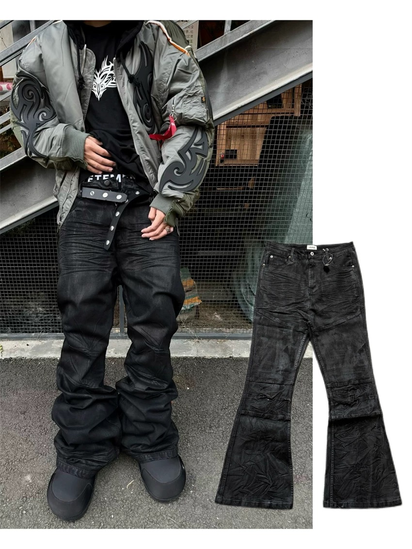 High street coated micro-flare - Men Shoes Jeans recension och pris