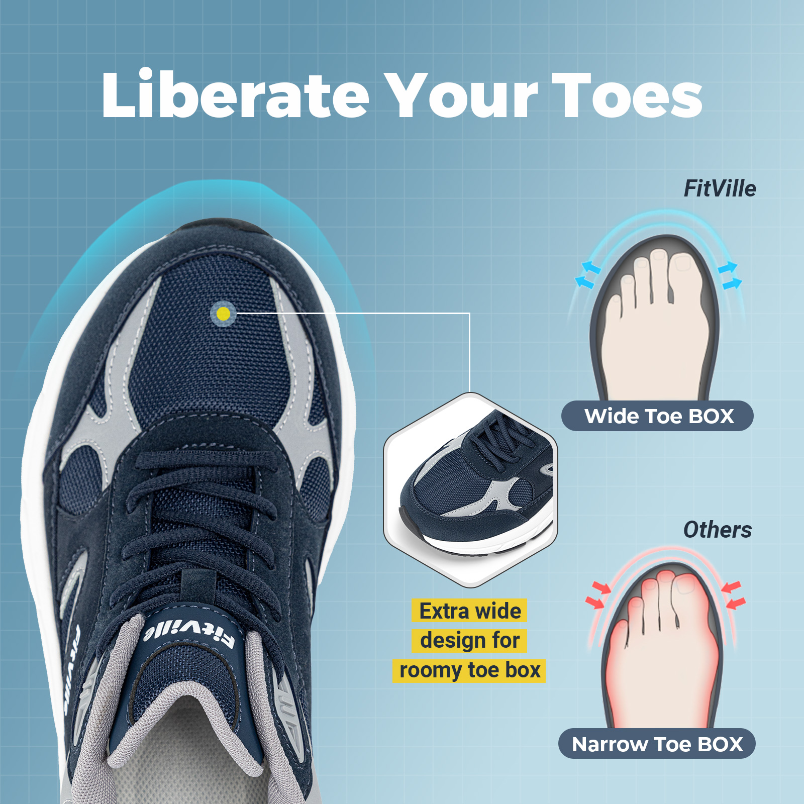 FitVille Newest Walking Shoes  - Men'S Shoes For Plantar Fasciitis recension och pris
