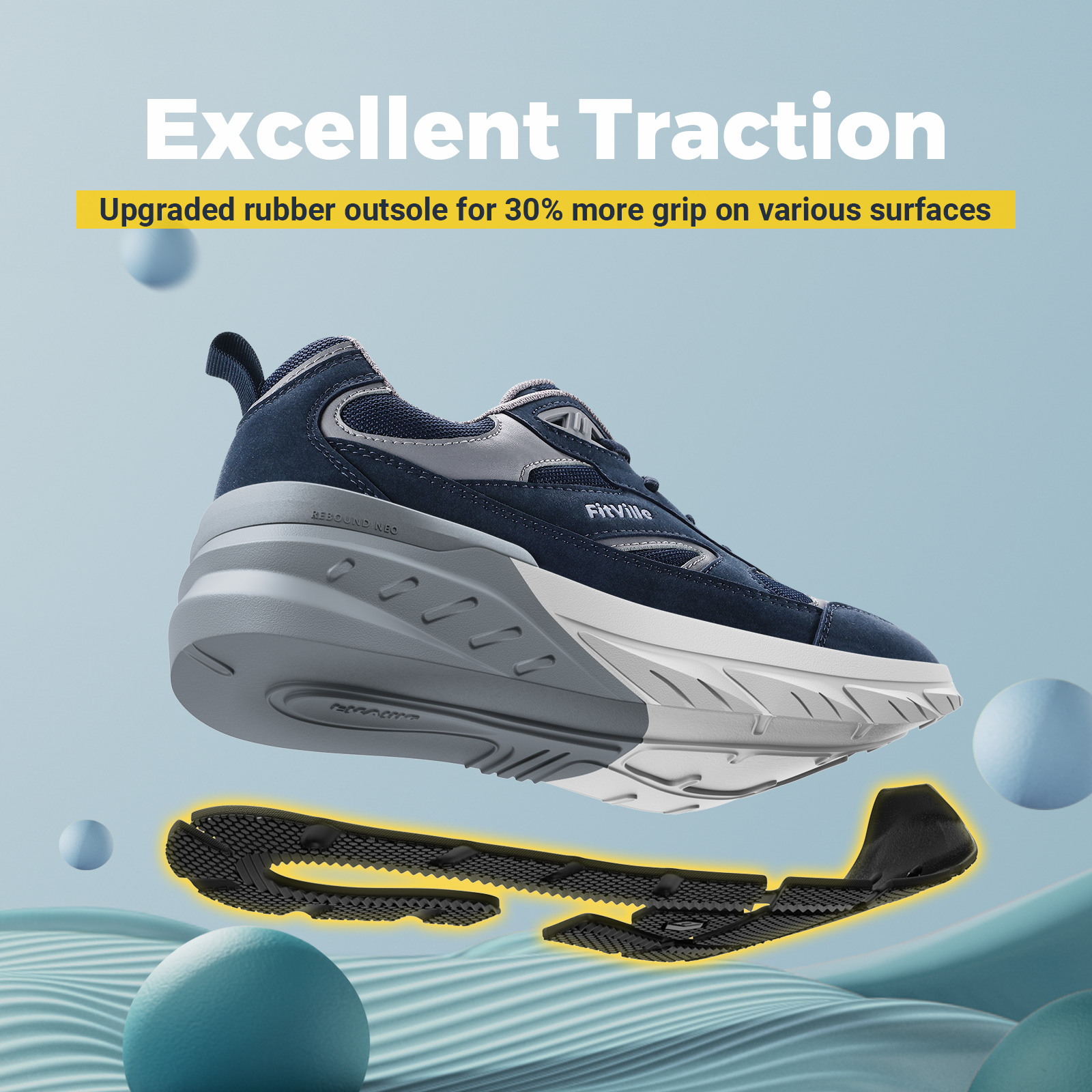 FitVille Newest Walking Shoes  - Men'S Shoes For Plantar Fasciitis recension och pris